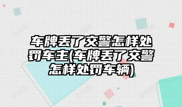 車牌丟了交警怎樣處罰車主(車牌丟了交警怎樣處罰車輛)