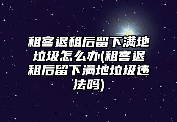 租客退租后留下滿地垃圾怎么辦(租客退租后留下滿地垃圾違法嗎)