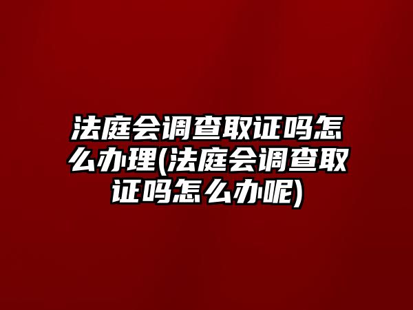 法庭會調(diào)查取證嗎怎么辦理(法庭會調(diào)查取證嗎怎么辦呢)