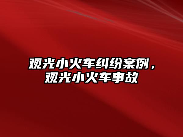 觀光小火車糾紛案例，觀光小火車事故