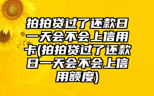 拍拍貸過了還款日一天會不會上信用卡(拍拍貸過了還款日一天會不會上信用額度)