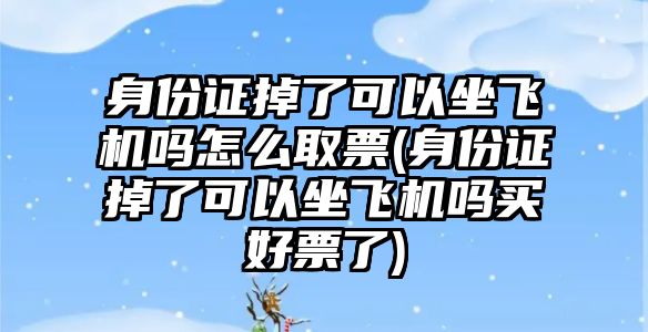 身份證掉了可以坐飛機嗎怎么取票(身份證掉了可以坐飛機嗎買好票了)