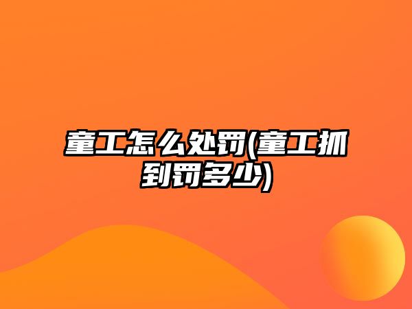 童工怎么處罰(童工抓到罰多少)