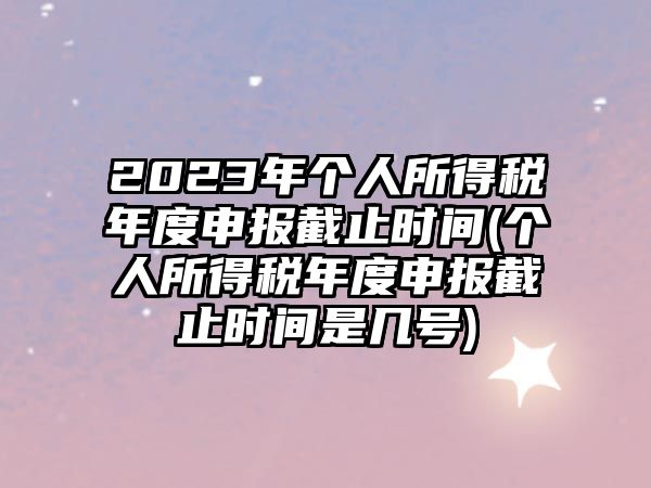 2023年個人所得稅年度申報截止時間(個人所得稅年度申報截止時間是幾號)