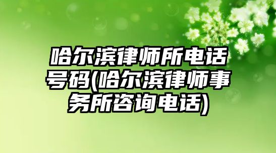 哈爾濱律師所電話號碼(哈爾濱律師事務所咨詢電話)