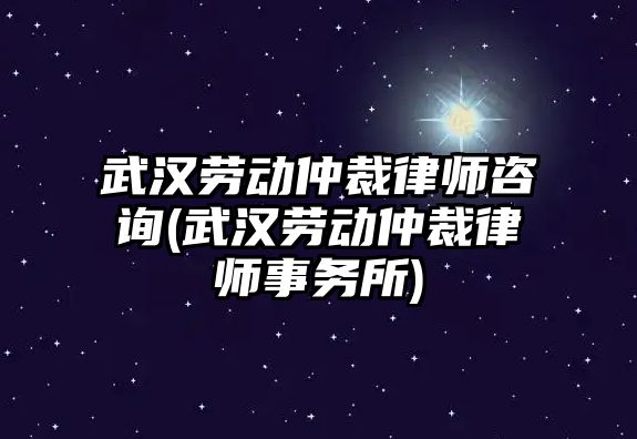 武漢勞動仲裁律師咨詢(武漢勞動仲裁律師事務所)