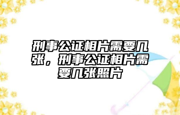 刑事公證相片需要幾張，刑事公證相片需要幾張照片