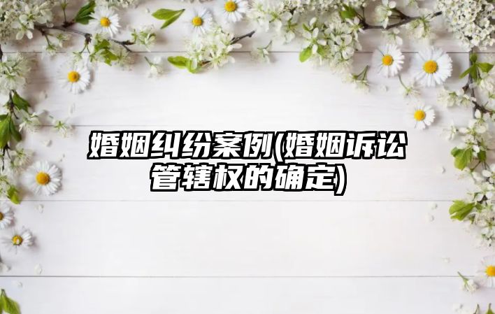 婚姻糾紛案例(婚姻訴訟管轄權(quán)的確定)