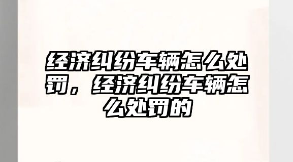 經濟糾紛車輛怎么處罰，經濟糾紛車輛怎么處罰的