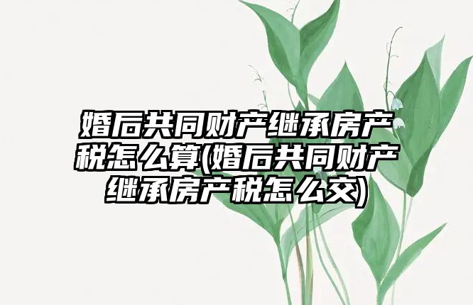 婚后共同財產繼承房產稅怎么算(婚后共同財產繼承房產稅怎么交)