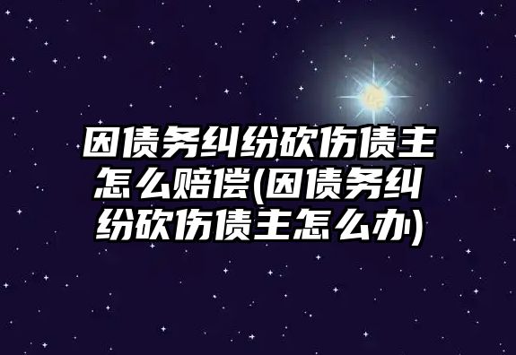 因債務糾紛砍傷債主怎么賠償(因債務糾紛砍傷債主怎么辦)