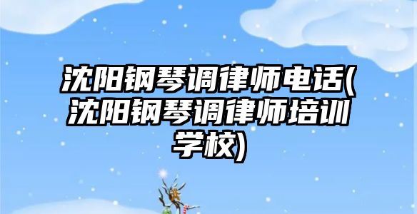 沈陽鋼琴調律師電話(沈陽鋼琴調律師培訓學校)