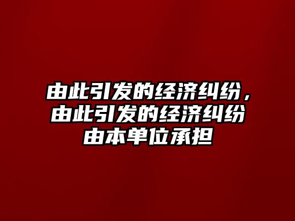 由此引發的經濟糾紛，由此引發的經濟糾紛由本單位承擔