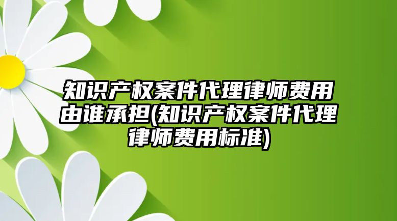 知識(shí)產(chǎn)權(quán)案件代理律師費(fèi)用由誰(shuí)承擔(dān)(知識(shí)產(chǎn)權(quán)案件代理律師費(fèi)用標(biāo)準(zhǔn))